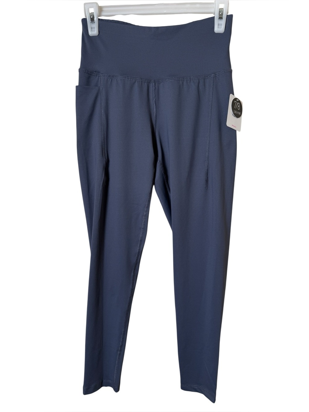 NWT Alive Magnetics Small High-Rise Navy Performance Leggings - Side Pockets